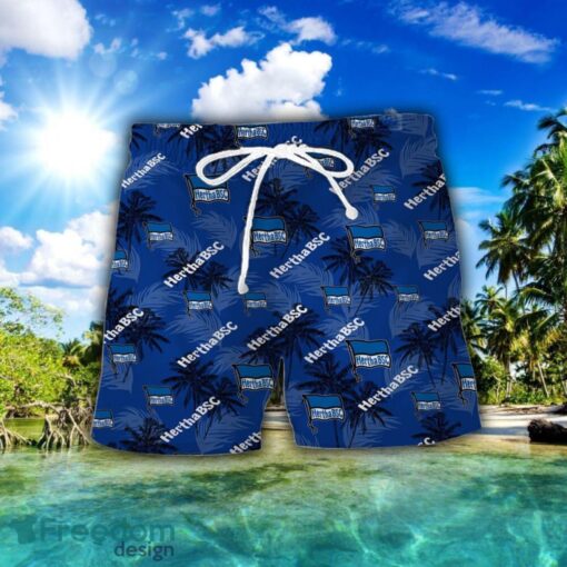 Hertha BSC 3D Hawaiian Shirt and Shorts Vinatge Tree Pattern Beach Shirt For Fans Product Photo 2