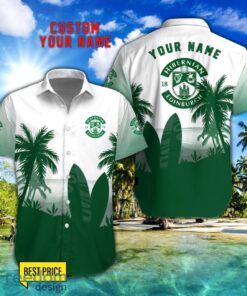 Hibernian F.C. Combo Hawaiian Shirt And Shorts Surfboards Coconut Custom Name For Fans