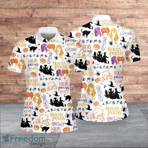 Hocus Pocus Sisters Halloween Light Style For Women Polo Shirt Product Photo 1