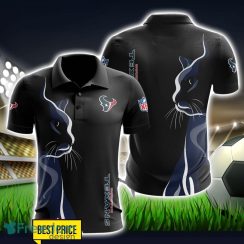 Houston Texans 3D Polo Shirt Black Color For Men