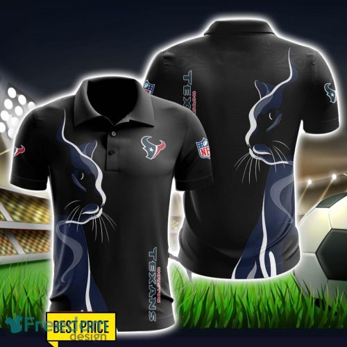 Houston Texans 3D Polo Shirt Black Color For Men Product Photo 1