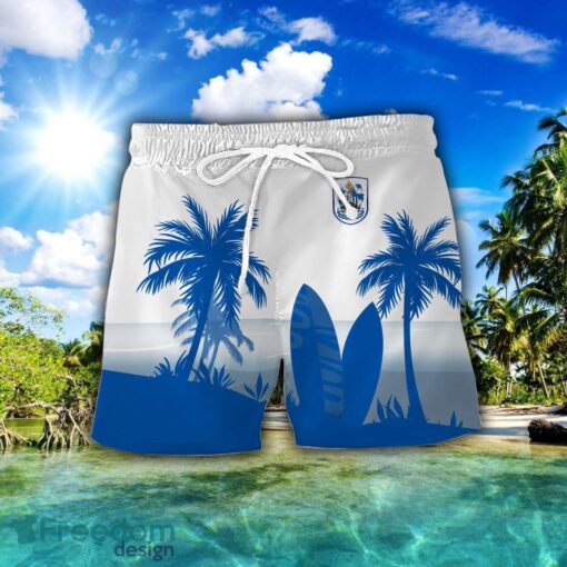 Huddersfield Town A.F.C Combo Hawaiian Shirt And Shorts Surfboards Coconut Custom Name For Fans Product Photo 2