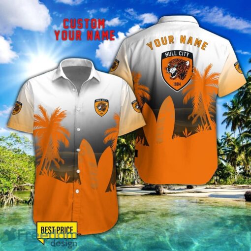 Hull City Combo Hawaiian Shirt And Shorts Surfboards Coconut Custom Name For Fans Product Photo 1