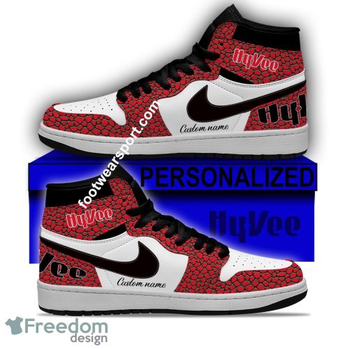 Hy Vee Air Jordan Hightop Shoes Personalized Crocodile Skin Pattern Gift For Men Women Fans - Hy Vee Air Jordan Hightop Shoes Personalized Design 1