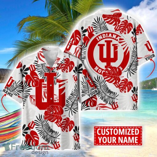 Indiana Hoosiers Aloha Hawaiian Shirt Custom Name Summer Gift Holiday Team Shirt Product Photo 1