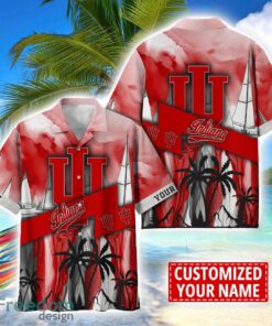 Indiana Hoosiers Hawaii Shirt Custom Name Sports Team Beach Shirt