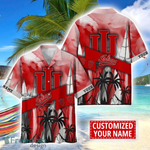 Indiana Hoosiers Hawaii Shirt Custom Name Sports Team Beach Shirt Product Photo 1