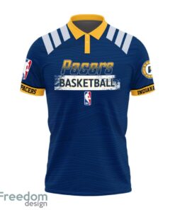 Indiana Pacers Style NBA Basketball Team 3D Polo Shirt Product Photo 2