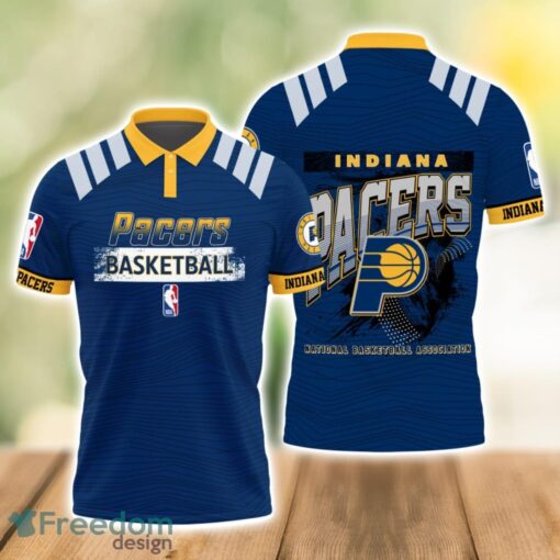 Indiana Pacers Style NBA Basketball Team 3D Polo Shirt Product Photo 1