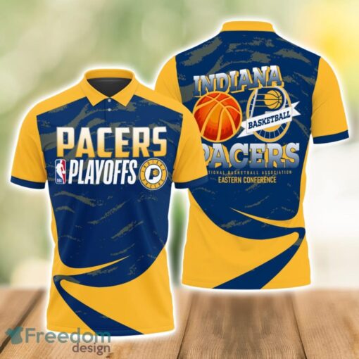 Indiana Pacers Style NBA Basketball Team 3D Polo Shirt Sport Fans Gift Product Photo 1