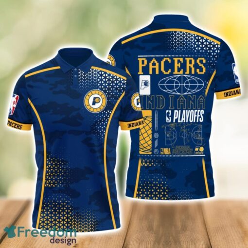 Indiana Pacers Style NBA Playoffs Team Basketball 2024 Polo Shirt Product Photo 1