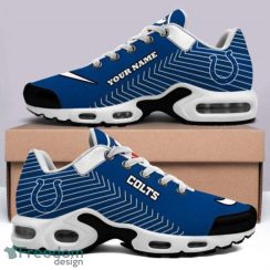 Indianapolis Colts Custom Name NFL Striped Pattern Air Cushion Sneakers Product Photo 1