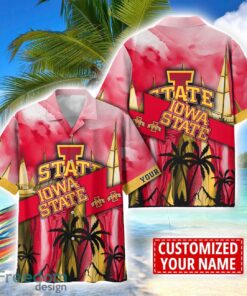 Iowa State Cyclones Hawaii Shirt Custom Name Sports Team Beach Shirt