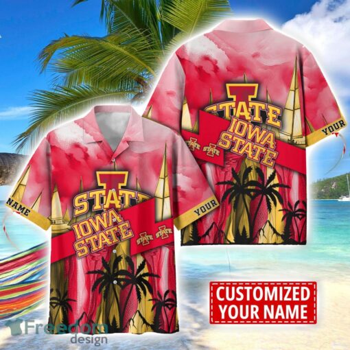 Iowa State Cyclones Hawaii Shirt Custom Name Sports Team Beach Shirt Product Photo 1