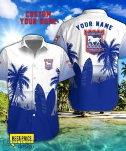 Ipswich Town F.C Combo Hawaiian Shirt And Shorts Surfboards Coconut Custom Name For Fans