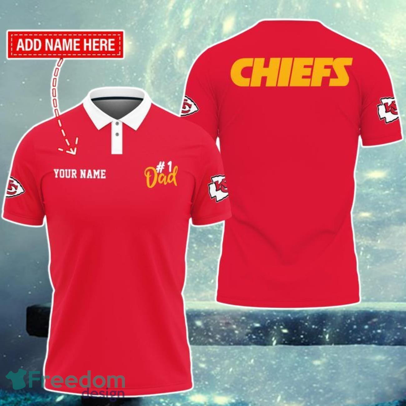 Kansas City Chiefs Best Dad Wonderful Gift For Father's Day Custom Name Polo Shirt Product Photo 1