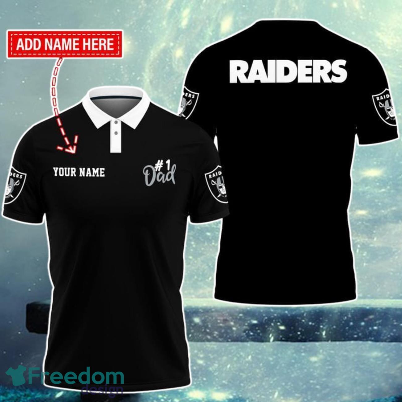 Las Vegas Raiders Best Dad Wonderful Gift For Father's Day Custom Name Polo Shirt Product Photo 1