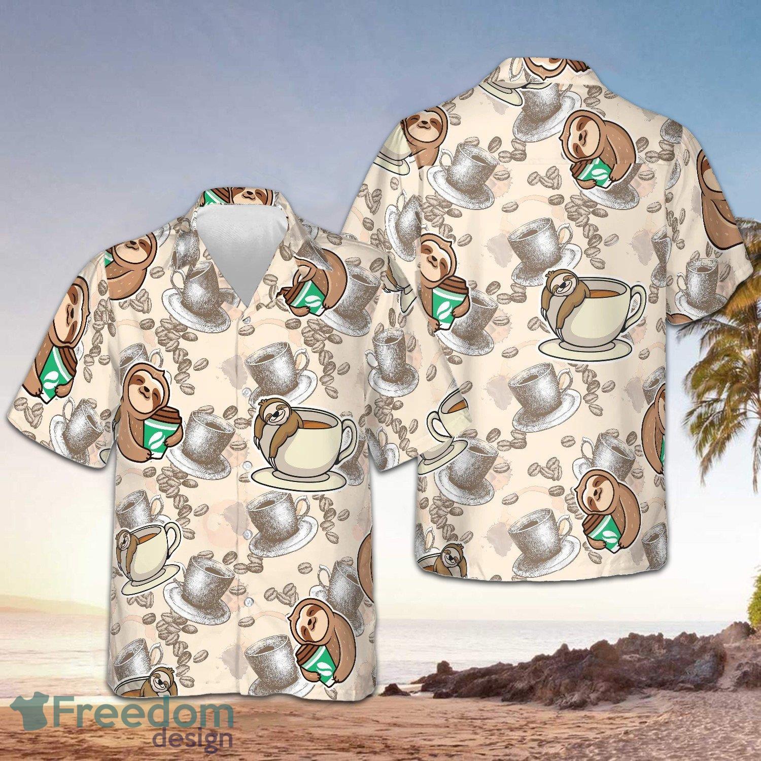 Lazy Sloth Shirt Coffee Hawaiian Shirt Cute Sloth Themed Gifts For Coffee Lovers - Lazy Sloth Shirt Coffee Hawaiian Shirt Cute Sloth Themed Gifts For Coffee Lovers