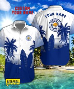 Leicester City F.C Combo Hawaiian Shirt And Shorts Surfboards Coconut Custom Name For Fans