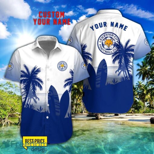 Leicester City F.C Combo Hawaiian Shirt And Shorts Surfboards Coconut Custom Name For Fans Product Photo 1