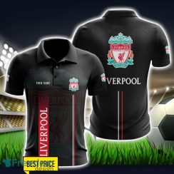 Liverpool F.C 3D Polo Shirt Black Color For Men