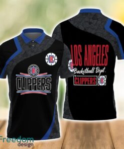 Los Angeles Clippers Style NBA Basketball Team Black 3D Polo Shirt