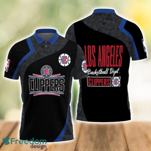 Los Angeles Clippers Style NBA Basketball Team Black 3D Polo Shirt Product Photo 1