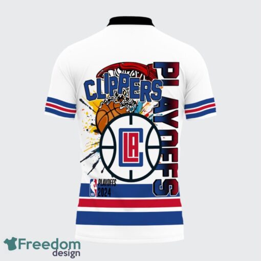 Los Angeles Clippers Style NBA Basketball Team Black 3D Polo Shirt Special For Fans Product Photo 3