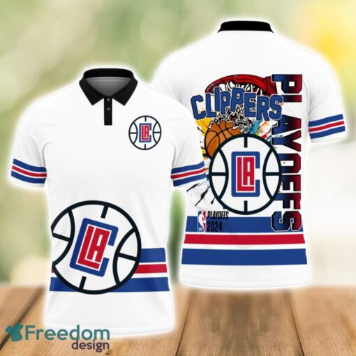 Los Angeles Clippers Style NBA Basketball Team Black 3D Polo Shirt Special For Fans Product Photo 1