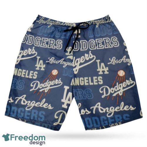 Los Angeles Dodgers MLB Hawaii All Printed Logo 3D Hawaiian Shirt And Shorts For Team Product Photo 3