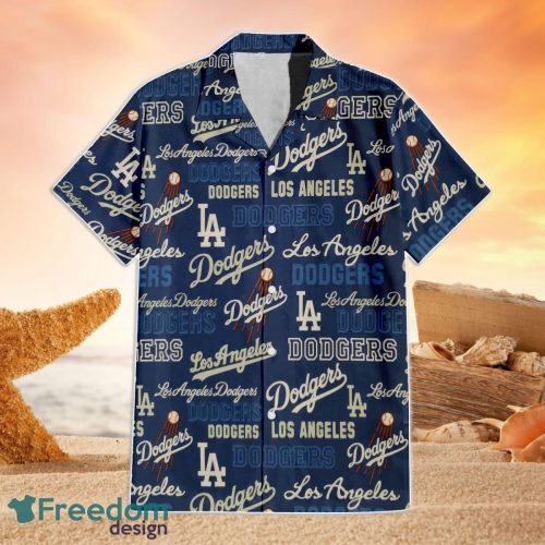 Los Angeles Dodgers MLB Hawaii All Printed Logo 3D Hawaiian Shirt And Shorts For Team Product Photo 1