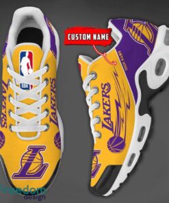 Los Angeles Lakers NBA Air Cushion Sports Shoes Custom Name TN Sneakers For Fans Product Photo 3