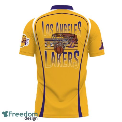 Los Angeles Lakers Style NBA 3D Polo Shirt Gift For Men Father's Day Gift Product Photo 3