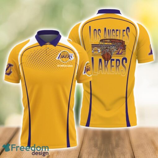 Los Angeles Lakers Style NBA 3D Polo Shirt Gift For Men Father's Day Gift Product Photo 1