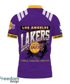 Los Angeles Lakers Style NBA Basketball Team 3D Polo Shirt Product Photo 3