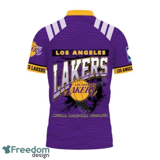 Los Angeles Lakers Style NBA Basketball Team 3D Polo Shirt Product Photo 3