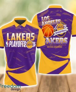 Los Angeles Lakers Style NBA Basketball Team 3D Polo Shirt Sport Fans Gift Product Photo 1