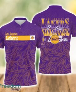 Los Angeles Lakers Style NBA Champs Special Designs 3D Polo Shirt