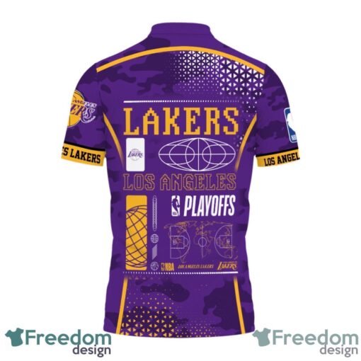 Los Angeles Lakers Style NBA Playoffs Team Basketball 2024 Polo Shirt Product Photo 3