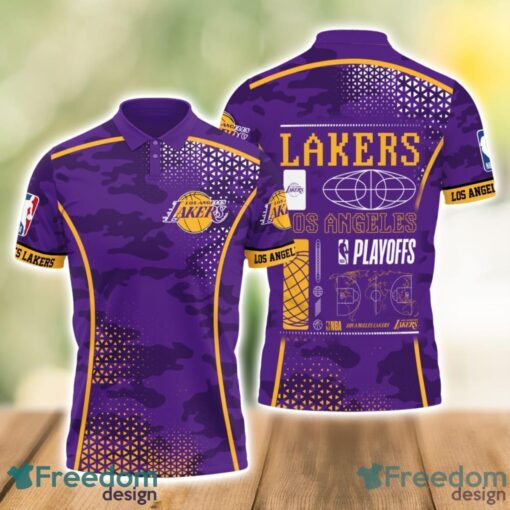 Los Angeles Lakers Style NBA Playoffs Team Basketball 2024 Polo Shirt Product Photo 1