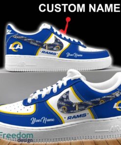 Los Angeles Rams NFL Air Force 1 Shoes For Men Women Fans Gift AF1 Sneaker Custom Name - Los Angeles Rams Personalized NFL Air Force 1 Shoes_1