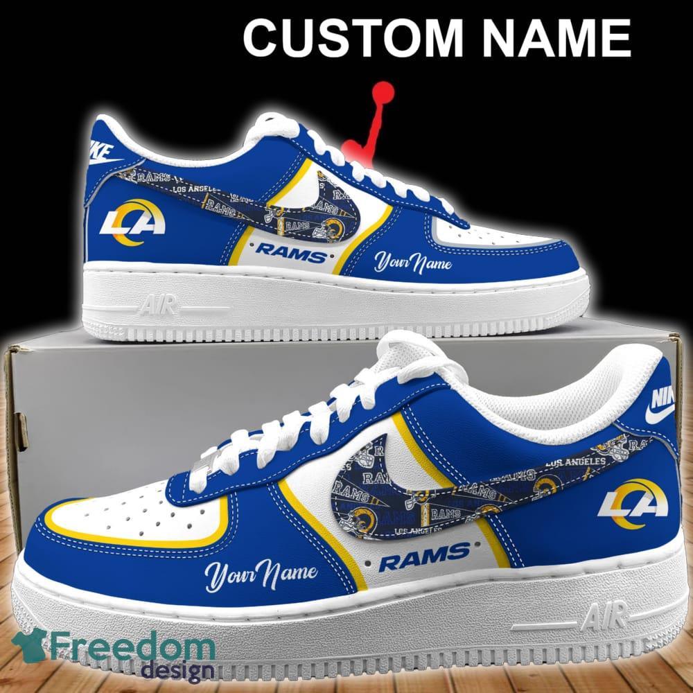 Los Angeles Rams NFL Air Force 1 Shoes For Men Women Fans Gift AF1 Sneaker Custom Name - Los Angeles Rams Personalized NFL Air Force 1 Shoes_1