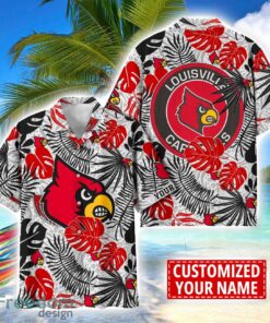 Louisville Cardinals Aloha Hawaiian Shirt Custom Name Summer Gift Holiday Team Shirt