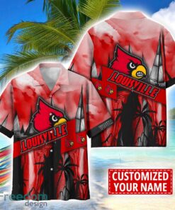 Louisville Cardinals Hawaii Shirt Custom Name Sports Team Beach Shirt