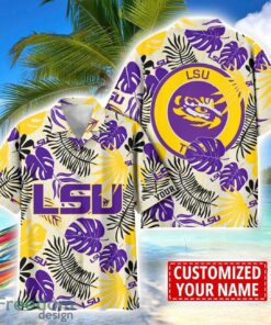 LSU TIGERS Aloha Hawaiian Shirt Custom Name Summer Gift Holiday Team Shirt