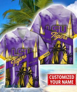 LSU TIGERS Hawaii Shirt Custom Name Sports Team Beach Shirt