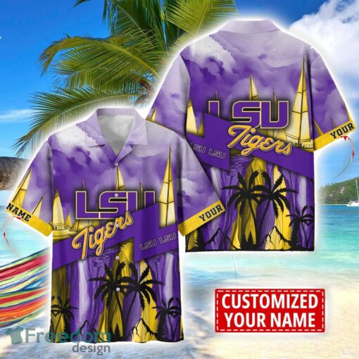 LSU TIGERS Hawaii Shirt Custom Name Sports Team Beach Shirt Product Photo 1