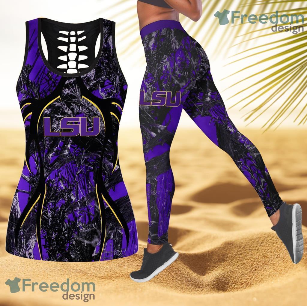 Lsu Tigers NCAA Personalized Combo Hollow Tanktop And Leggings Gift For Women Product Photo 1