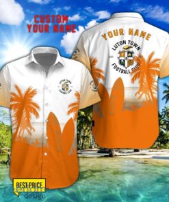 Luton Town F.C Combo Hawaiian Shirt And Shorts Surfboards Coconut Custom Name For Fans