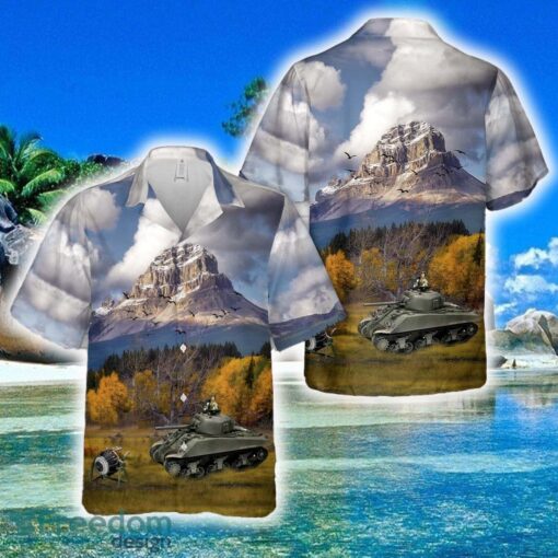 M4A1 Sherman 753rd Tank Battalion U.S. Army Battle of Monte Cassino Gustav Line 1943 Hawaiian Shirt - M4A1 Sherman 753rd Tank Battalion U.S. Army Battle of Monte Cassino Gustav Line 1943 Hawaiian Shirt